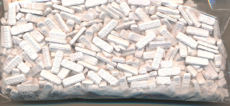 500 förfalskade xanax-tabletter